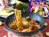 Συνταγή Πώς να μαγειρέψετε buldak habanero lime noodles, συνταγή με μαριναρισμένο κοτόπουλο!