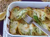 Συνταγή Conchiglioni γεμιστά με ρικότα, κολοκυθάκια και λεμόνι: κρεμώδη και ογκρατέν στο φούρνο