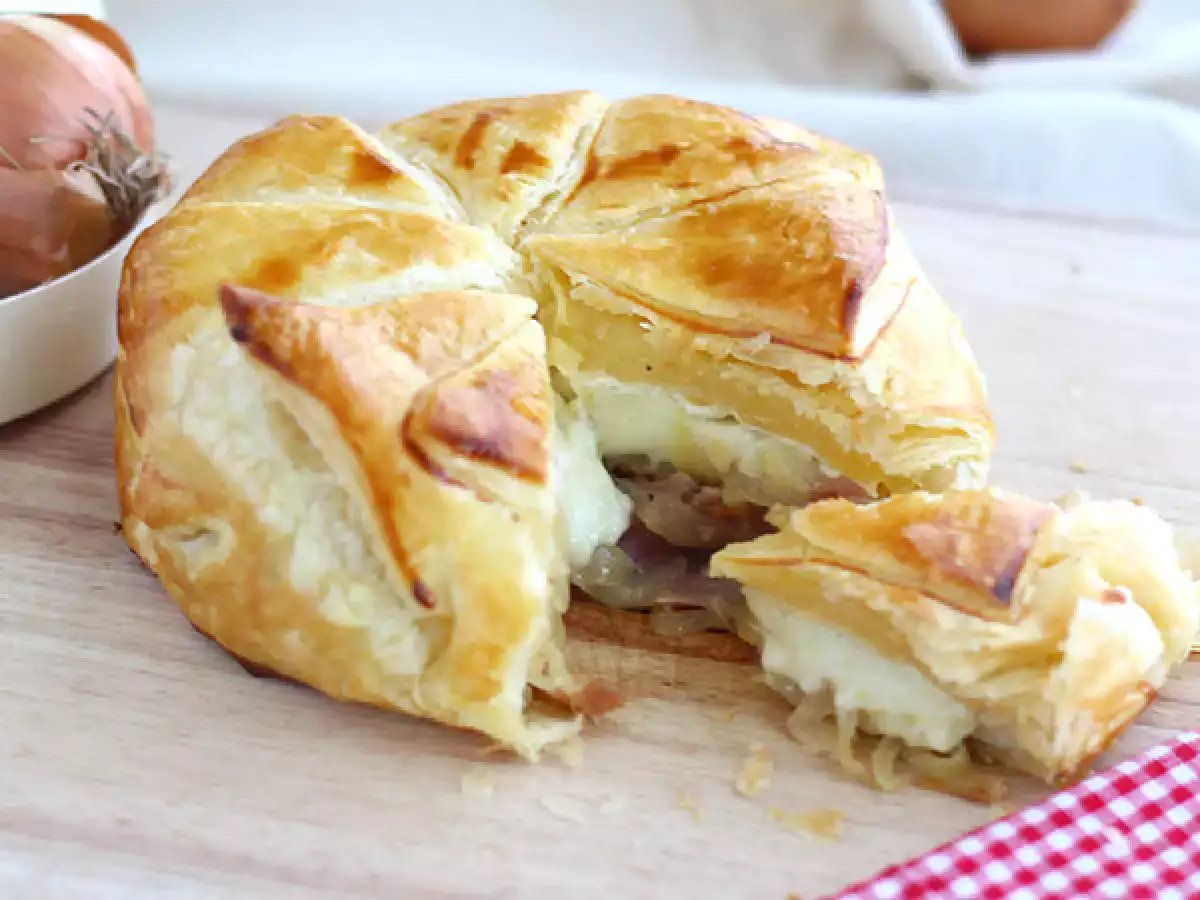 Συνταγή Ζαμπόν και κρεμμύδι camembert σφολιάτας
