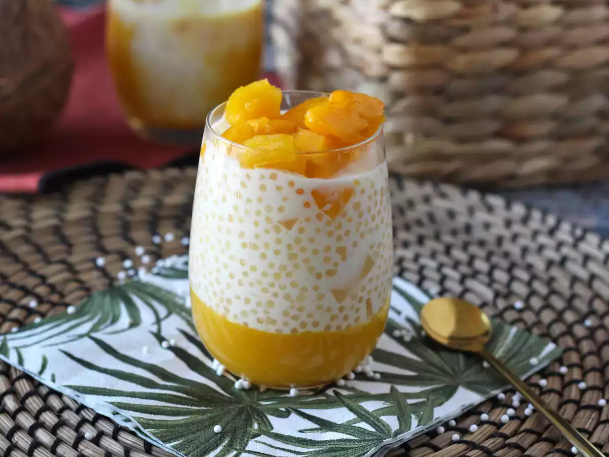Συνταγή Mango sago, το ασιατικό επιδόρπιο με ταπιόκα και μάνγκο που κατακτά με την απλότητά του.