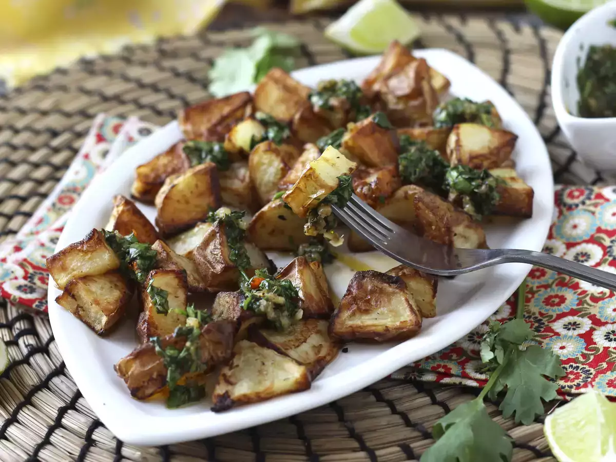 Συνταγή Ψητές πατάτες με chimichurri