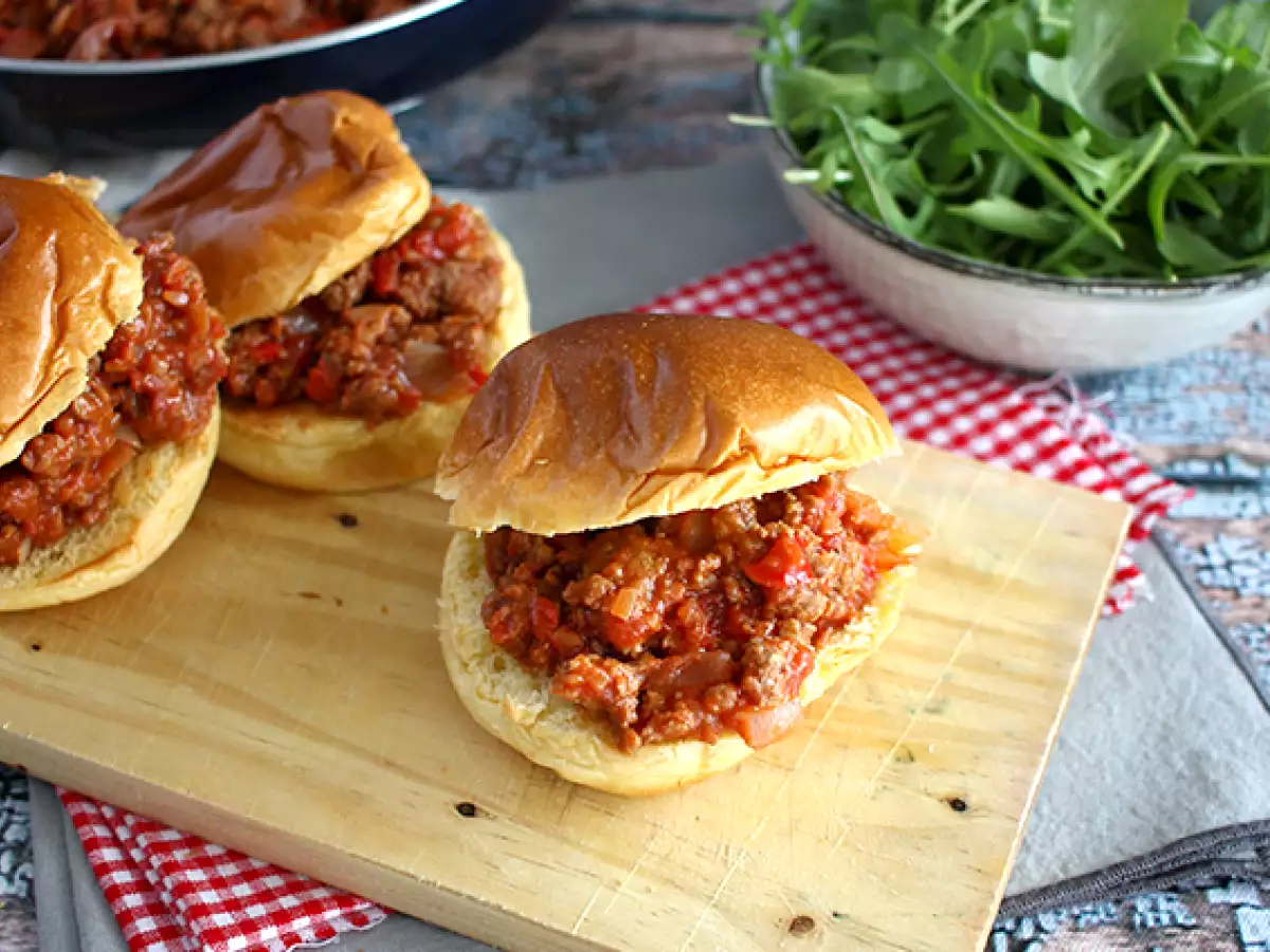 Συνταγή Sloppy joes burger