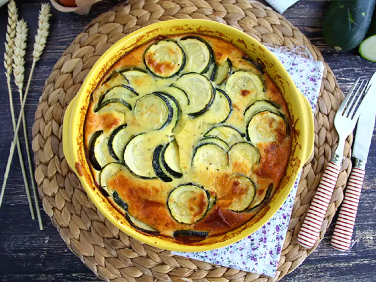 Συνταγή Κολοκυθάκια και κατσικίσιο τυρί clafoutis