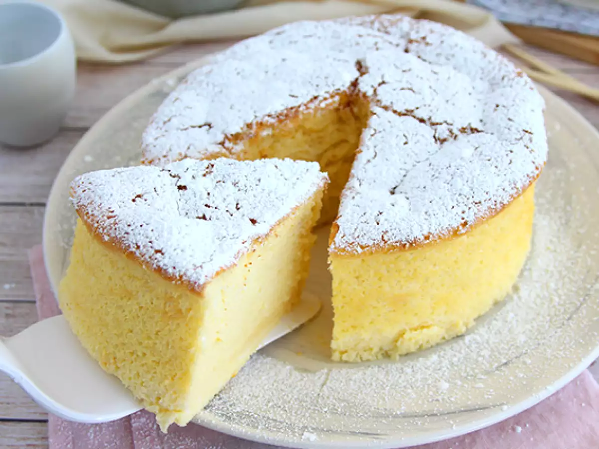 Συνταγή Ιαπωνικό cheesecake (ελαφρύ και αέρινο)