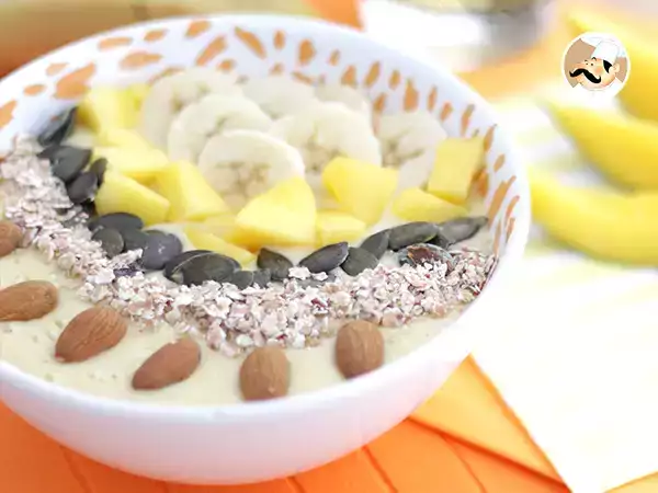 Συνταγή Μάνγκο και μπανάνα smoothie bowl