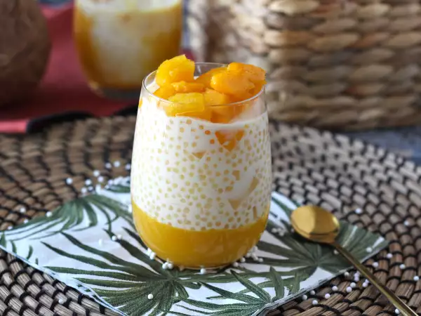 Συνταγή Mango sago, το ασιατικό επιδόρπιο με ταπιόκα και μάνγκο που κατακτά με την απλότητά του.