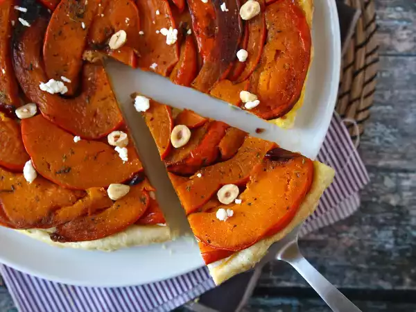 Συνταγή Tatin κολοκύθας με κατσικίσιο τυρί και μέλι