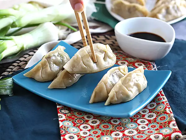 Συνταγή Gyozas με κοτόπουλο, καρότα και μανιτάρια