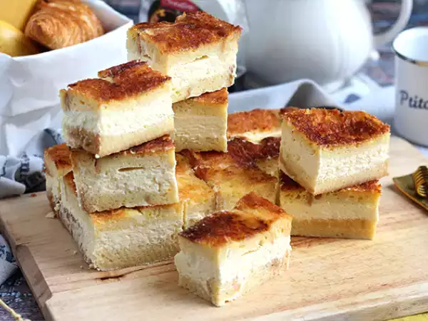 Συνταγή Τσίζκεϊκ και μπάρες cheesecake γαλλικού τοστ (french toast cheesecake bars)