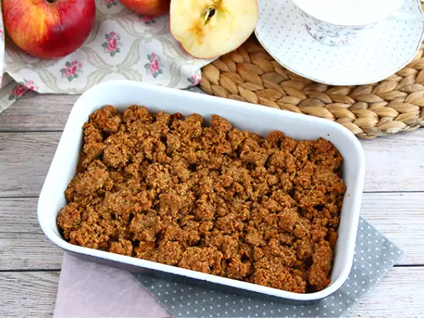 Συνταγή Apple crumble (vegan και χωρίς γλουτένη)