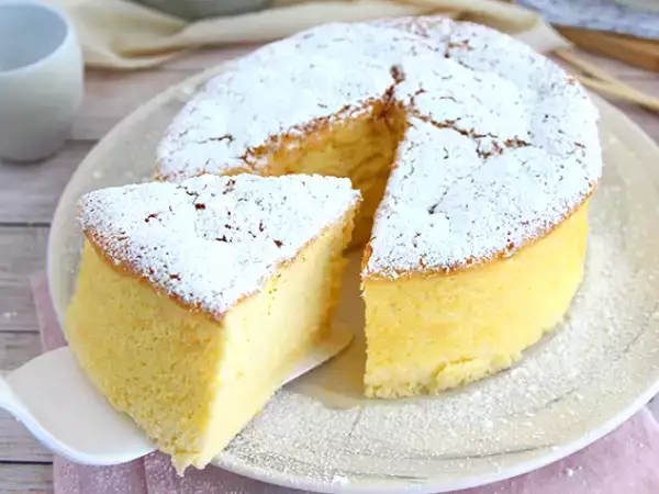Συνταγή Ιαπωνικό cheesecake (ελαφρύ και αέρινο)