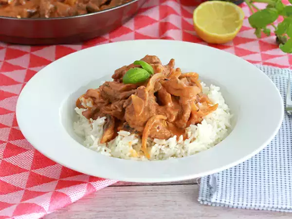 Συνταγή Γρήγορο και εύκολο beef stroganoff