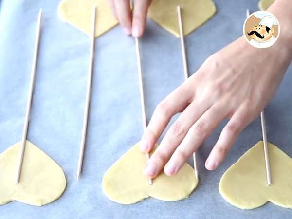 Pie Pops σε σχήμα καρδιάς για την Ημέρα του Αγίου Βαλεντίνου - Προετοιμασία βήμα 2