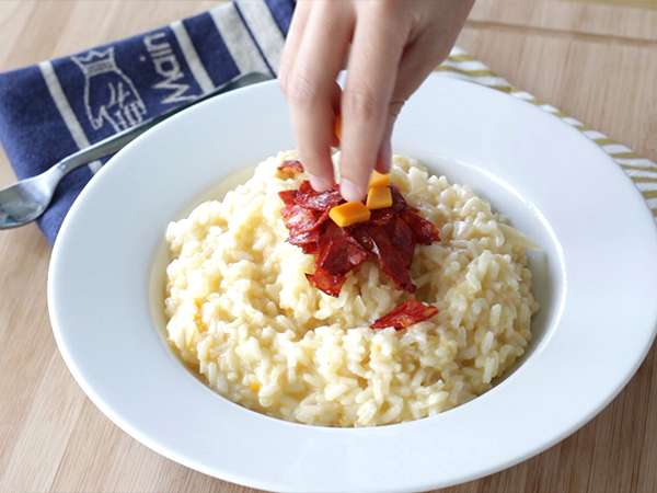Ριζότο με τυρί και chorizo - Προετοιμασία βήμα 8