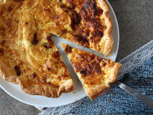 Εύκολη σπιτική συνταγή quiche lorraine - Προετοιμασία βήμα 5
