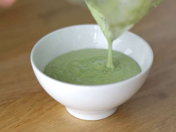 Smoothie μπολ ακτινίδιο μέντα σπανάκι βλαστούς - Προετοιμασία βήμα 2