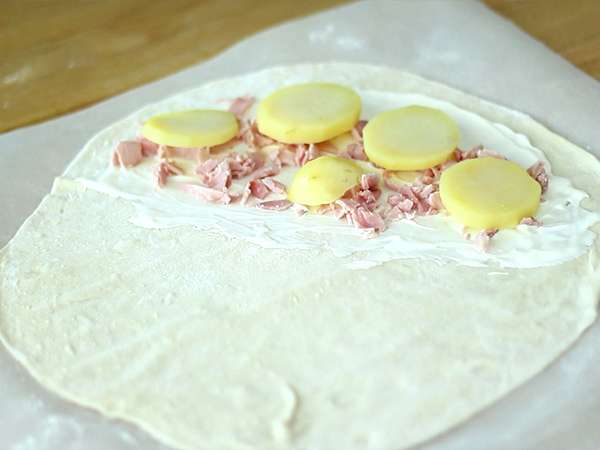 Chausson με raclette, calzone Savoyard - Προετοιμασία βήμα 2