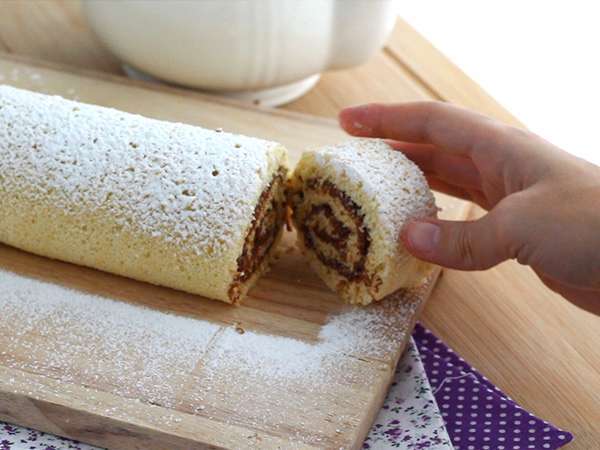 Κέικ ρολό Nutella - Προετοιμασία βήμα 7