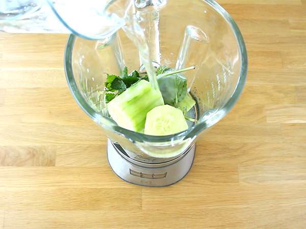 Cucumber Mojito, μη αλκοολούχο κοκτέιλ - Προετοιμασία βήμα 1