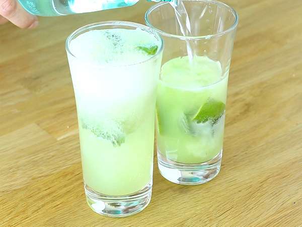 Cucumber Mojito, μη αλκοολούχο κοκτέιλ - Προετοιμασία βήμα 4