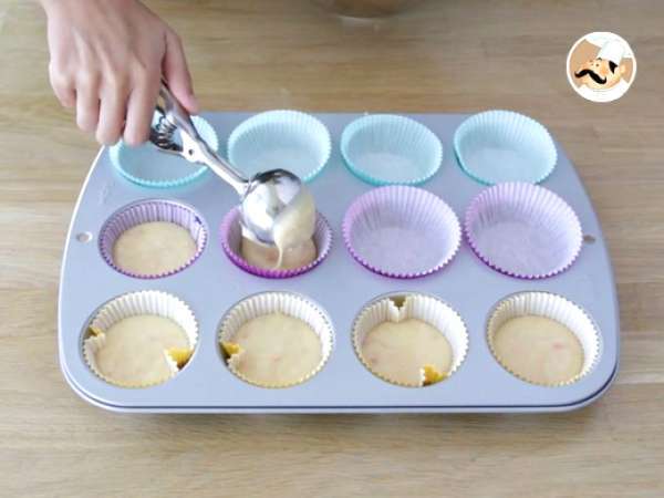 Κέικ βάσης cupcake - Προετοιμασία βήμα 3