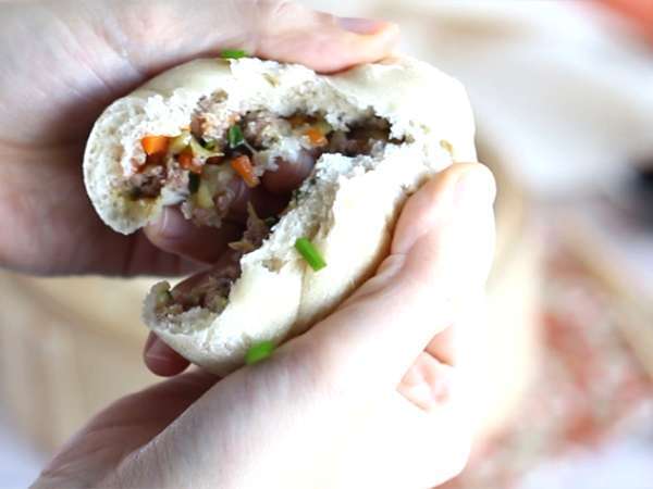Banh Bao, μικρά ψωμάκια στον ατμό - Προετοιμασία βήμα 12