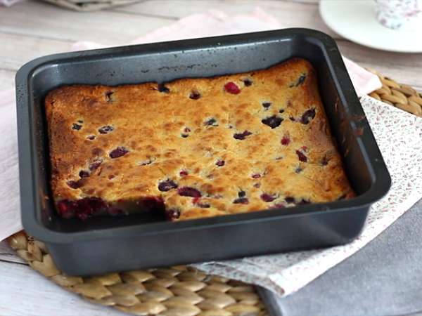 Brownie με λευκή σοκολάτα και κόκκινα φρούτα (Blondie) - Προετοιμασία βήμα 5