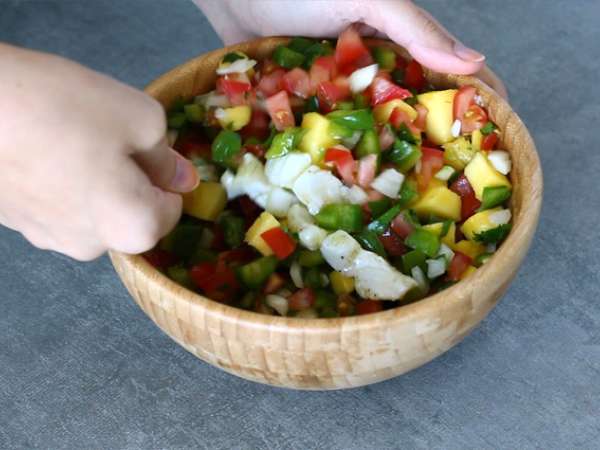 Μπακαλιάρος ceviche - Προετοιμασία βήμα 5