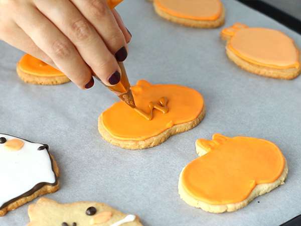 Molang Halloween shortbread - Προετοιμασία βήμα 8