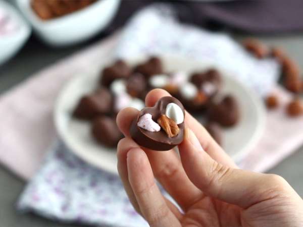 Σοκολάτες με marshmallow και φουντούκι - Προετοιμασία βήμα 5
