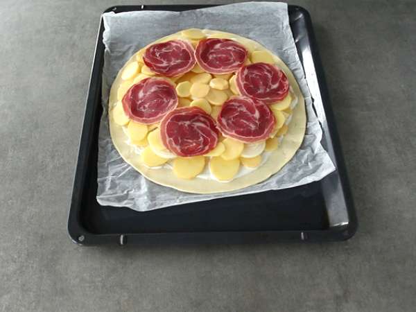 Πίτα Raclette - Προετοιμασία βήμα 3