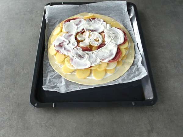 Πίτα Raclette - Προετοιμασία βήμα 4