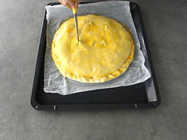 Πίτα Raclette - Προετοιμασία βήμα 5