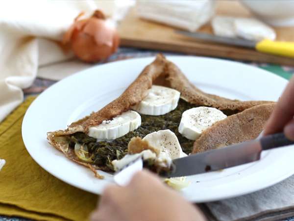 Γαλέτα με κατσικίσιο τυρί και σπανάκι - Προετοιμασία βήμα 4