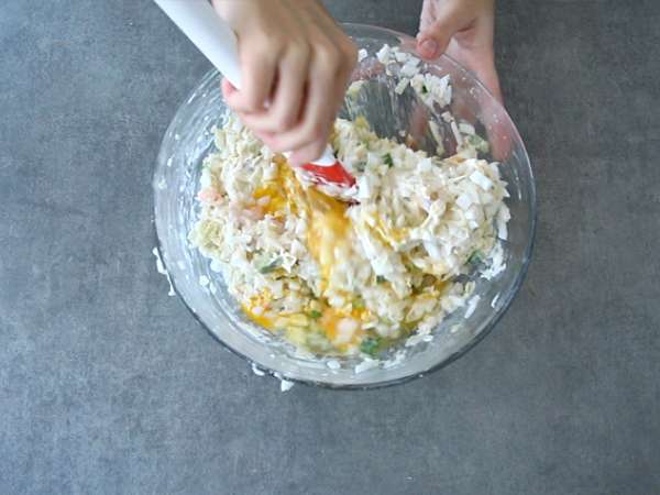 Okonomiyaki - ιαπωνική ομελέτα - Προετοιμασία βήμα 3