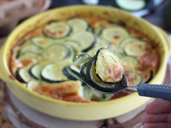 Κολοκυθάκια και κατσικίσιο τυρί clafoutis - Προετοιμασία βήμα 4