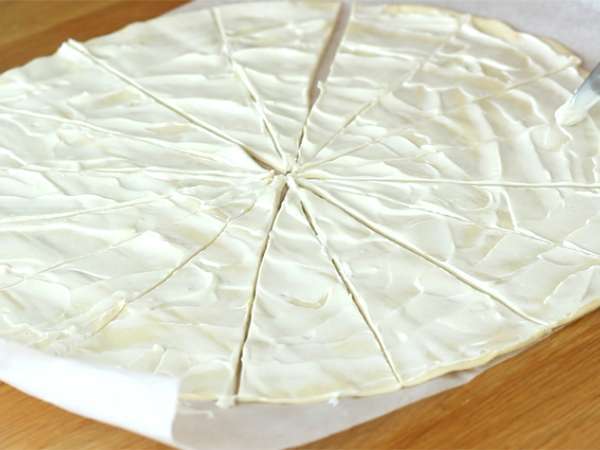 Κρουασάν σφολιάτας με ζαμπόν και fromage frais - Προετοιμασία βήμα 1