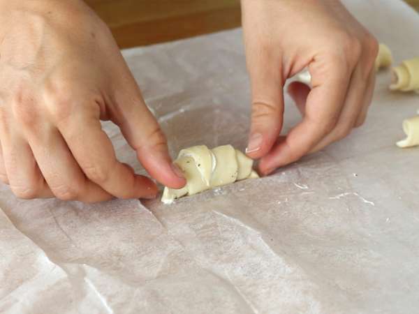 Κρουασάν σφολιάτας με ζαμπόν και fromage frais - Προετοιμασία βήμα 4