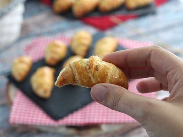Κρουασάν σφολιάτας με ζαμπόν και fromage frais - Προετοιμασία βήμα 6