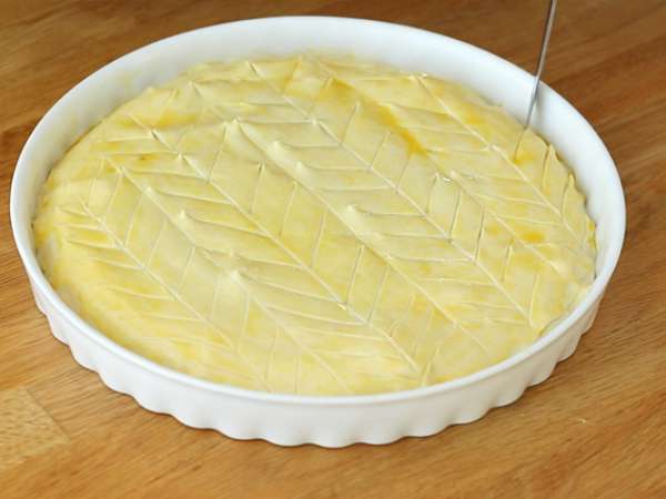 Frangipane βατόμουρο φιστίκι galette des rois - Προετοιμασία βήμα 6