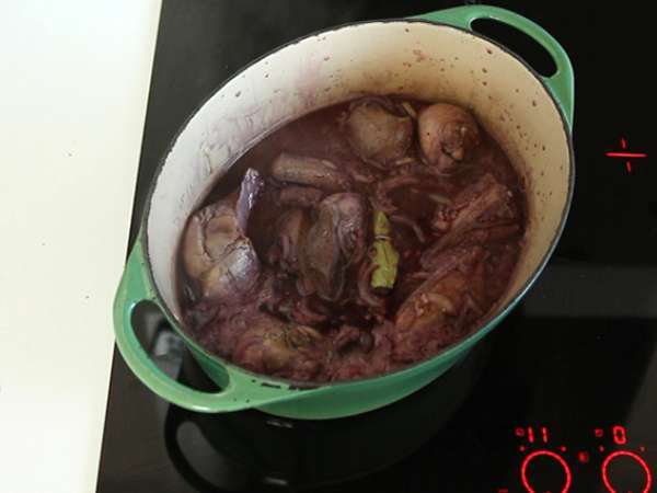 Coq au vin - Προετοιμασία βήμα 4