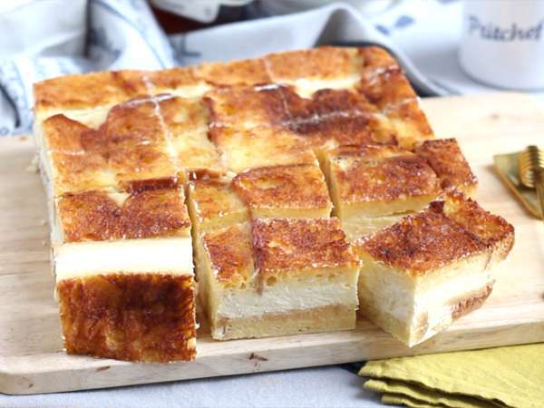 Τσίζκεϊκ και μπάρες cheesecake γαλλικού τοστ (French toast cheesecake bars) - Προετοιμασία βήμα 8