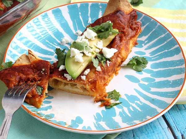 Κοτόπουλο Enchiladas με σάλτσα τσίλι - Προετοιμασία βήμα 8