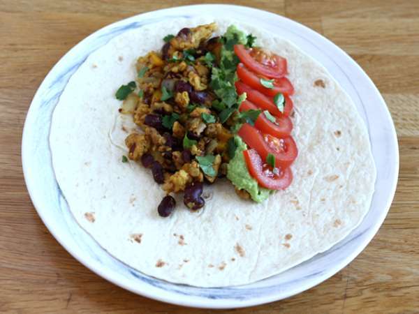 Χορτοφαγικές fajitas με πρωτεΐνη σόγιας - Προετοιμασία βήμα 4