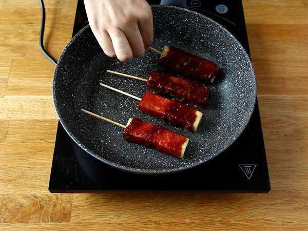 Κεμπάπ μοσχαρίσιο yakitori με τυρί - Προετοιμασία βήμα 7