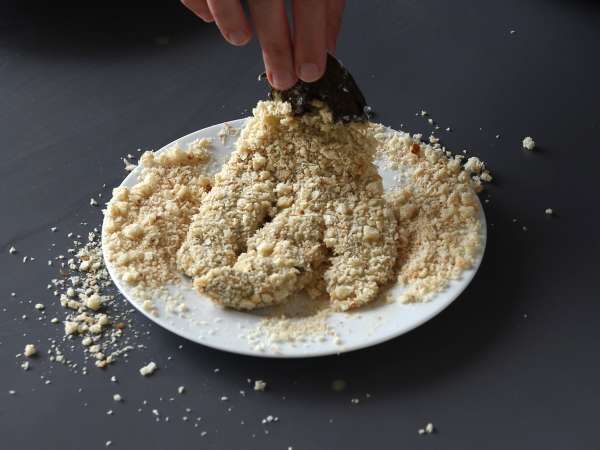 Μελιτζάνα παναρισμένη με φρυγανιά panko, ιαπωνικό κάρυ τύπου katsu, αλλά χορτοφαγικό - Προετοιμασία βήμα 7