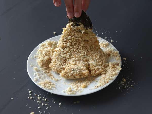 Μελιτζάνα παναρισμένη με φρυγανιά panko, ιαπωνικό κάρυ τύπου katsu, αλλά χορτοφαγικό - Προετοιμασία βήμα 8