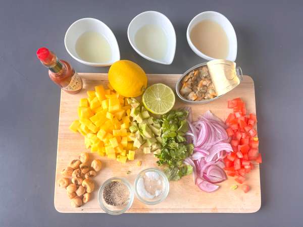 Ceviche με κονσερβοποιημένα κοκοράκια - Προετοιμασία βήμα 1