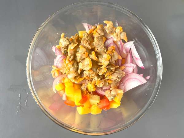 Ceviche με κονσερβοποιημένα κοκοράκια - Προετοιμασία βήμα 2