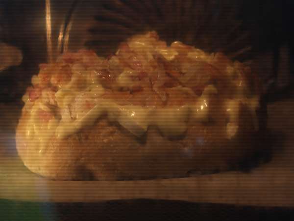 Γεμιστό ψωμί σκαντζόχοιρου τύπου Tartiflette - Προετοιμασία βήμα 9